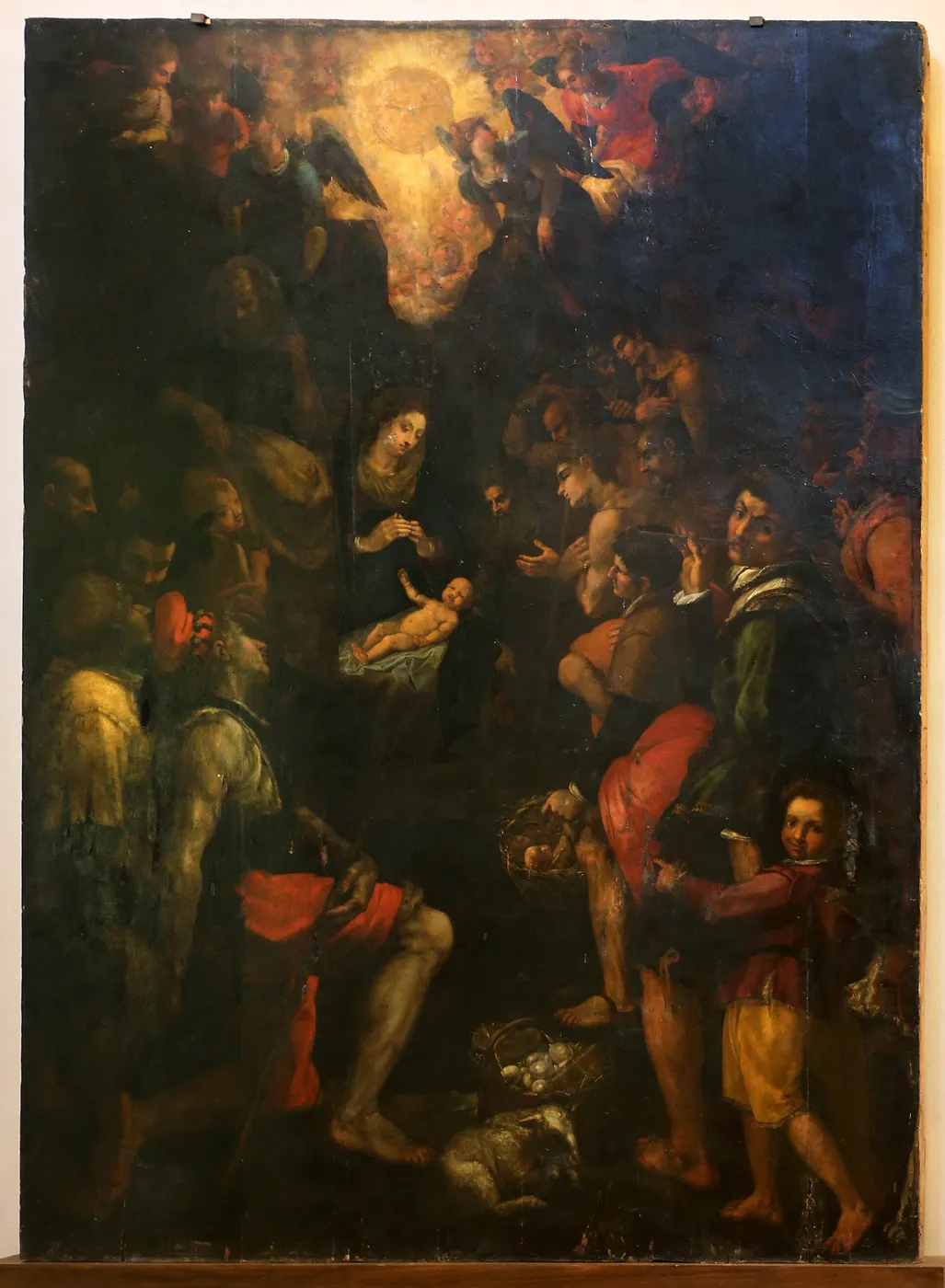 Nativity and Adoration of the Child (1597) by Bernardino Poccetti — original painting reproduced as a hand-painted oil on canvas