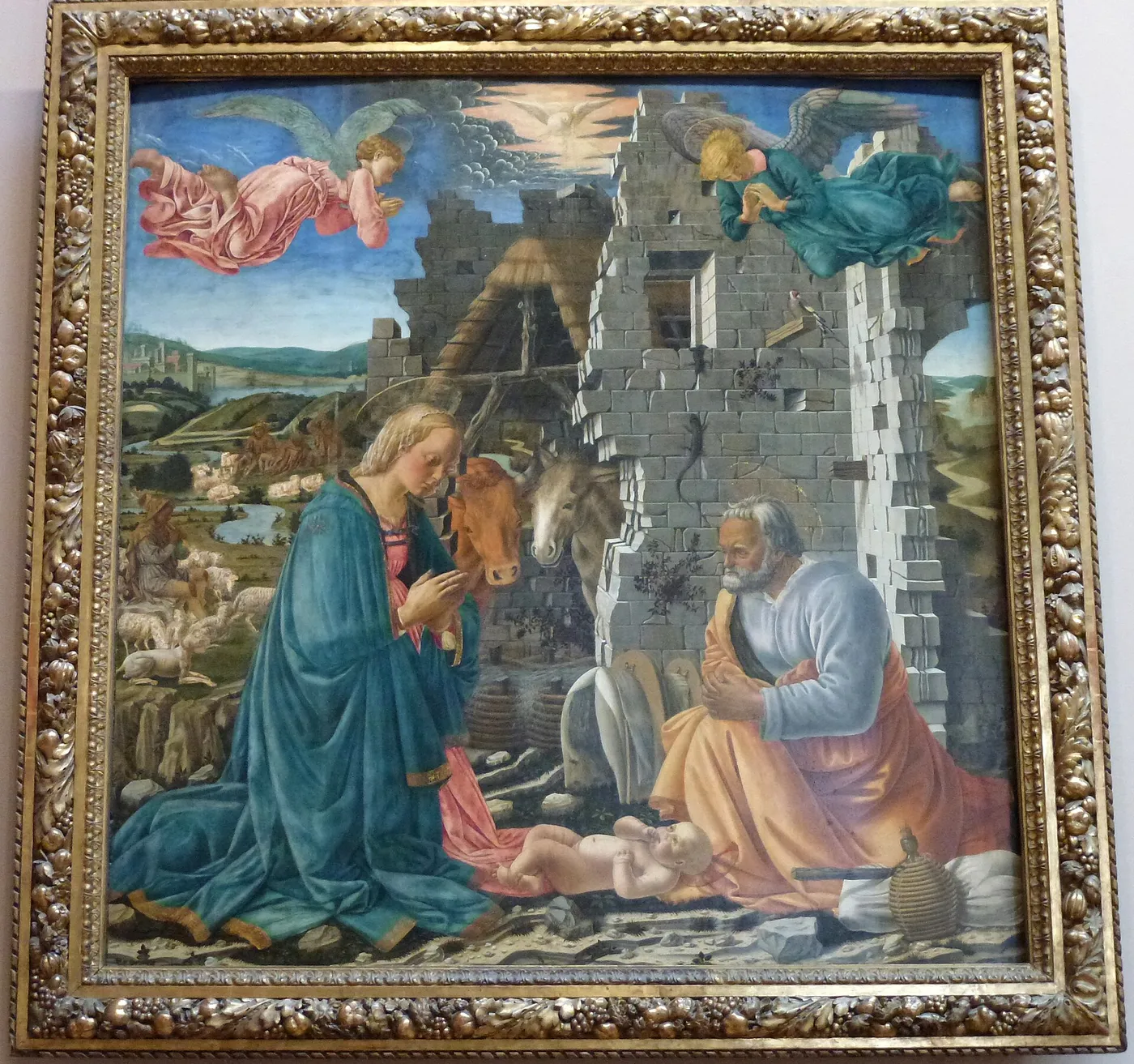 Nativity (1465) by Fra Diamante — original painting reproduced as a hand-painted oil on canvas