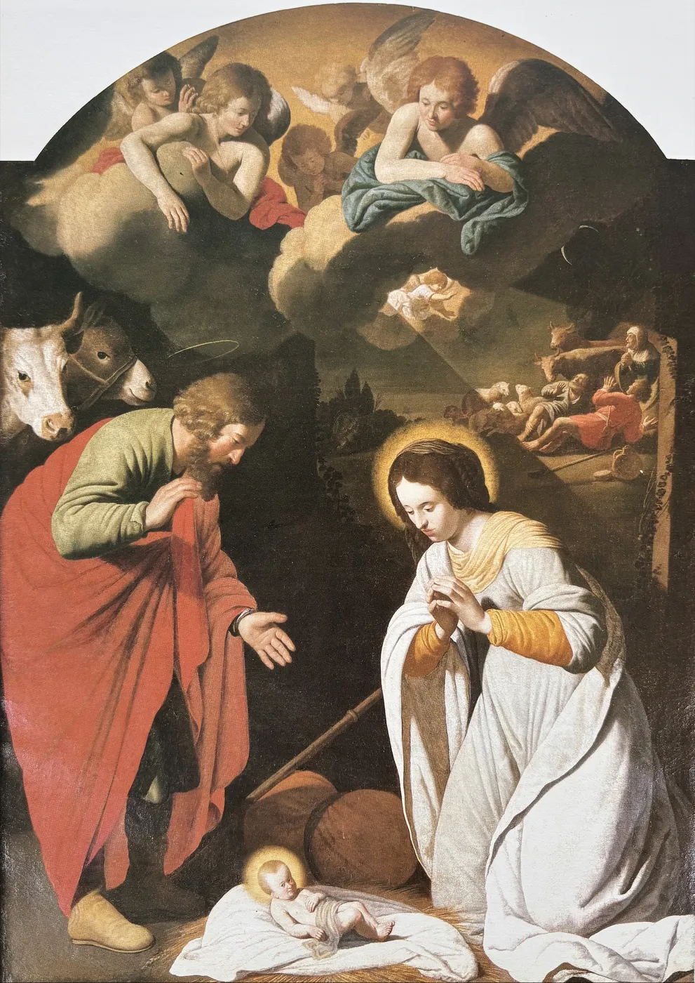 Nativity (1630) by Frans Walschartz — original painting reproduced as a hand-painted oil on canvas