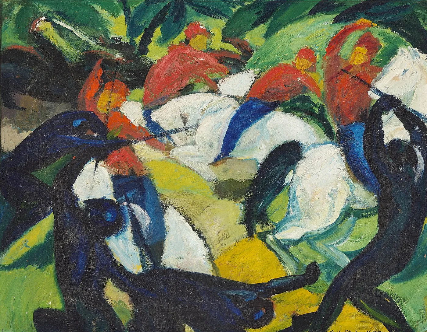 Negro and Spahi. (1917) by Erik Stæhr-Nielsen — original painting reproduced as a hand-painted oil on canvas