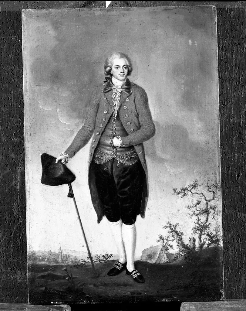 Nobleman (1780) by Anton Zeller — original painting reproduced as a hand-painted oil on canvas
