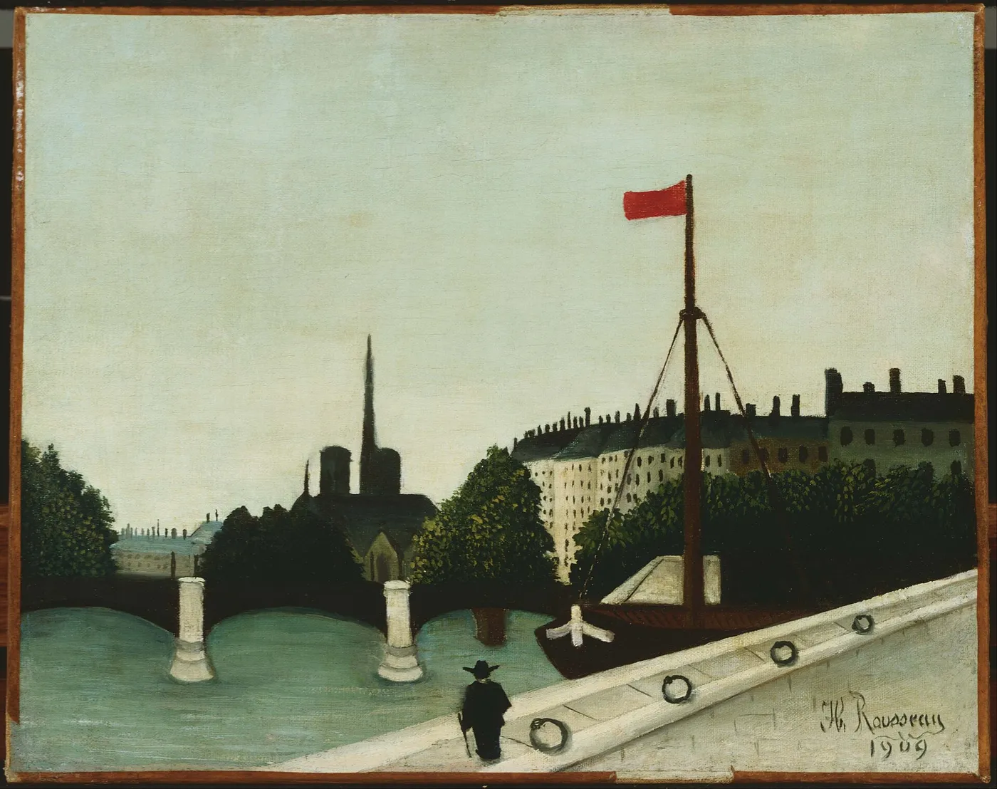 Notre Dame (1909) by Henri Rousseau — original painting reproduced as a hand-painted oil on canvas
