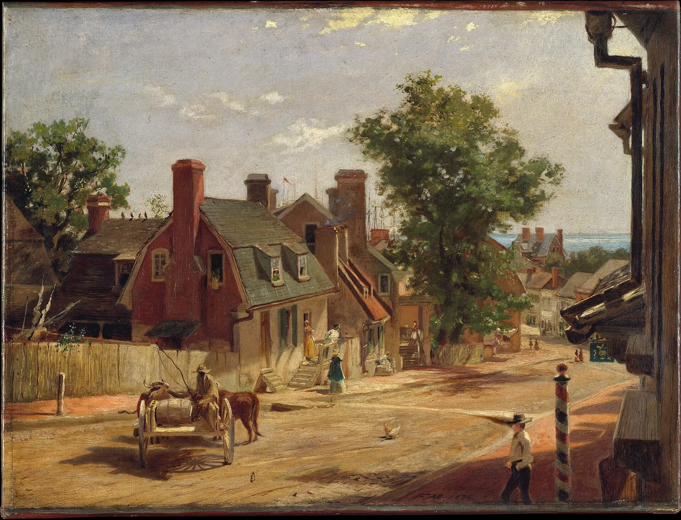 Old Annapolis, Francis Street (1876) by Francis Blackwell Mayer — original painting reproduced as a hand-painted oil on canvas