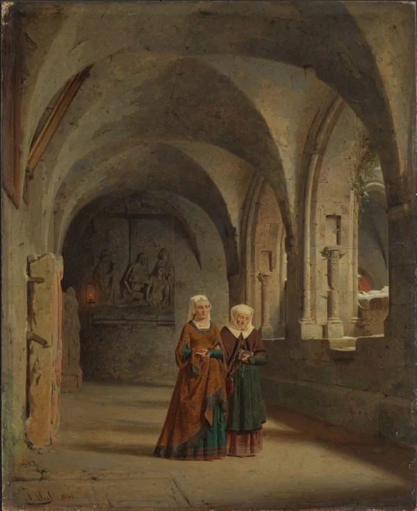 Painting (1861) by Adolf Seel — original painting reproduced as a hand-painted oil on canvas