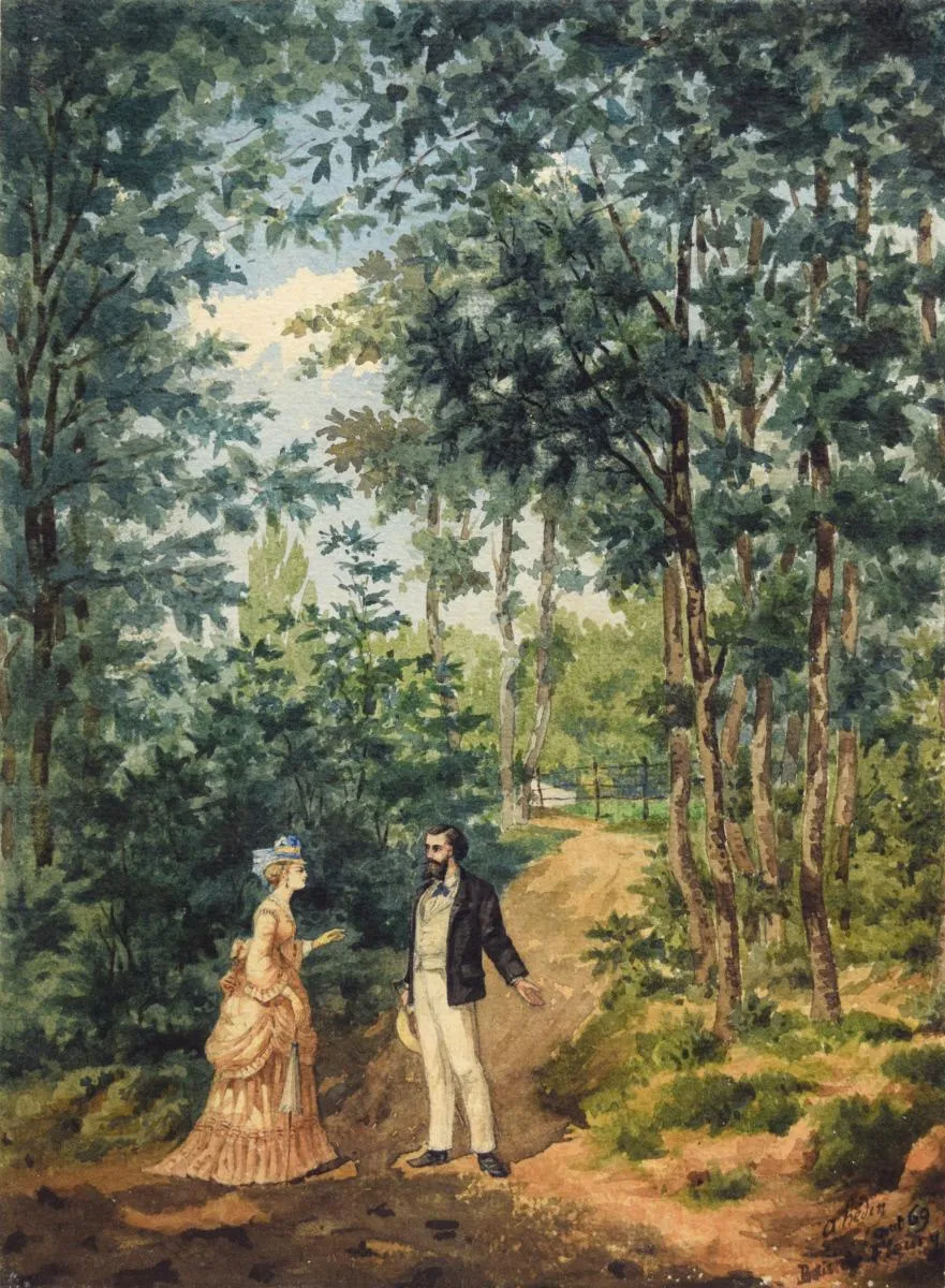 painting by Amédée Hédin — original painting reproduced as a hand-painted oil on canvas