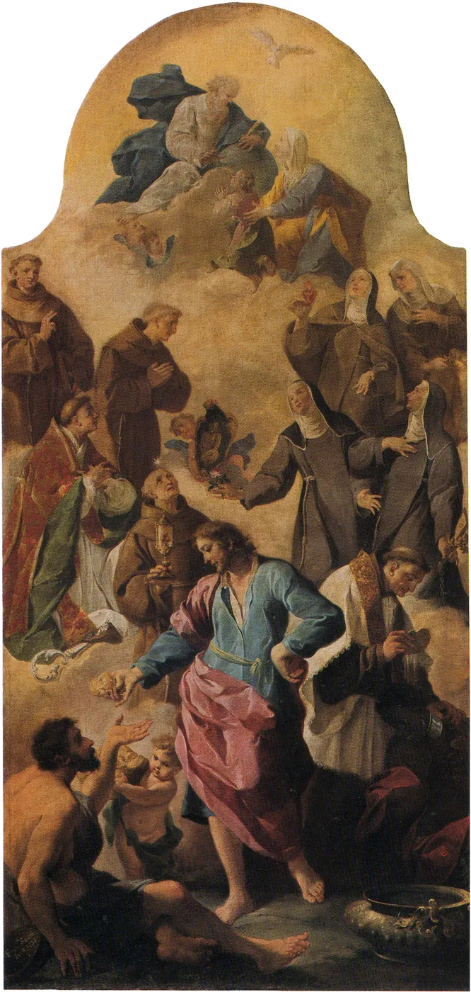 Pala dei Fornai (1753) by Francesco Savani — original painting reproduced as a hand-painted oil on canvas