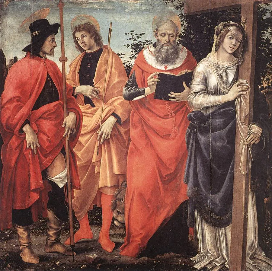 Pala Magrini (1483) by Filippino Lippi — original painting reproduced as a hand-painted oil on canvas