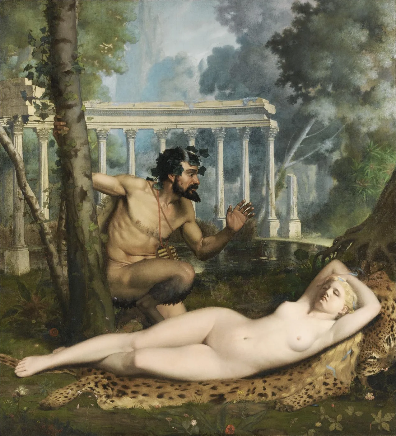 Pan and Venus — Adolphe Alexandre Lesrel