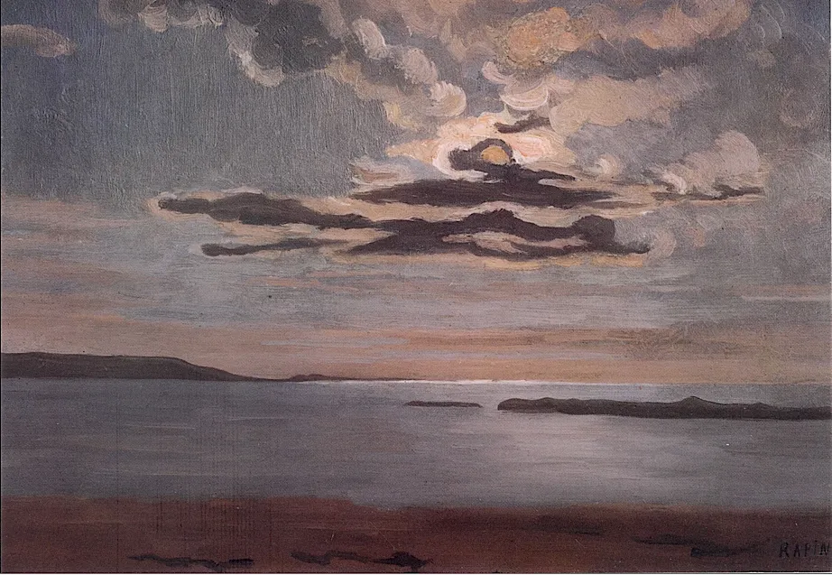 Paysage de mer au crépuscule — Alexandre Rapin