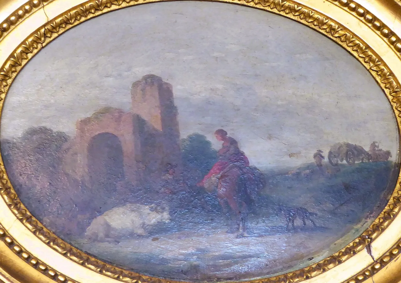 Paysage italien by Francesco Giuseppe Casanova — original painting reproduced as a hand-painted oil on canvas