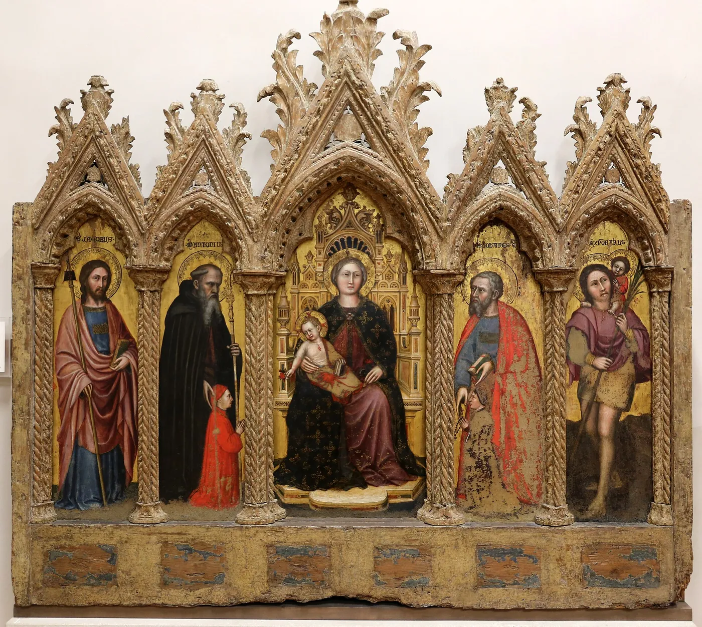 Polittico di Boi (1380) by Altichiero — original painting reproduced as a hand-painted oil on canvas