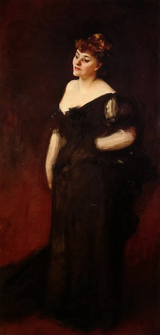 Portrait de Madame Harry Vane Milbank (Alice Sidonie Vandenburg) (1883) by John Singer Sargent — original painting reproduced as a hand-painted oil on canvas