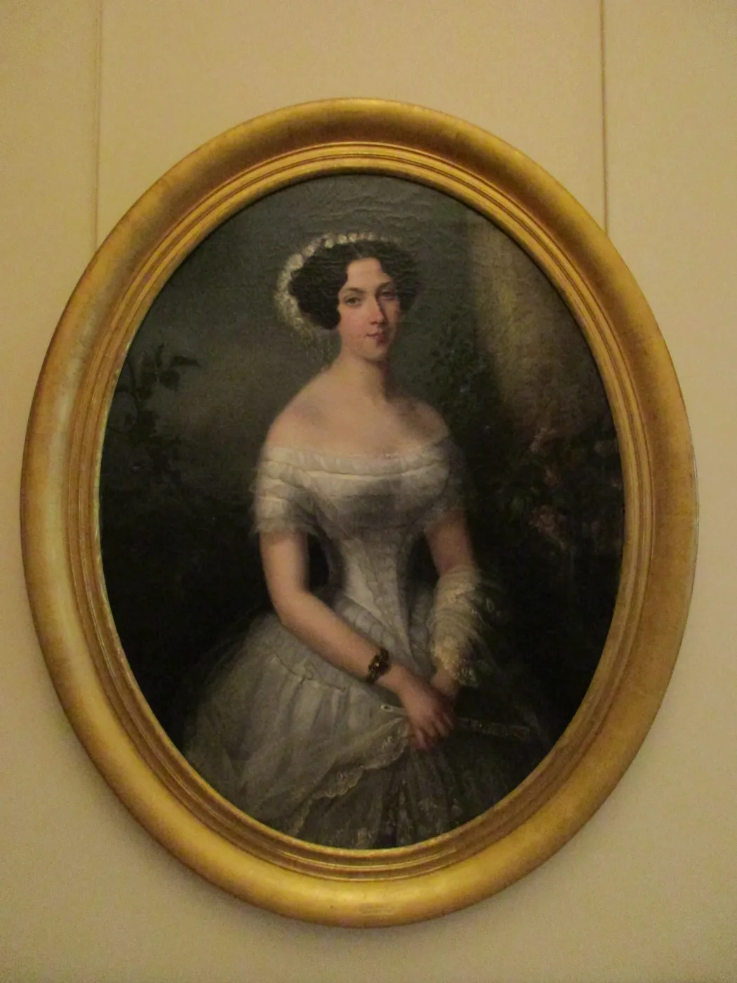 Portrait de Pauline Belloncle (1852) by Aline Jauzion — original painting reproduced as a hand-painted oil on canvas