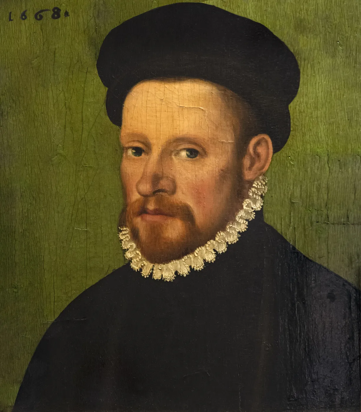 Portrait d’homme à la toque (1568) by Étienne Martellange — original painting reproduced as a hand-painted oil on canvas
