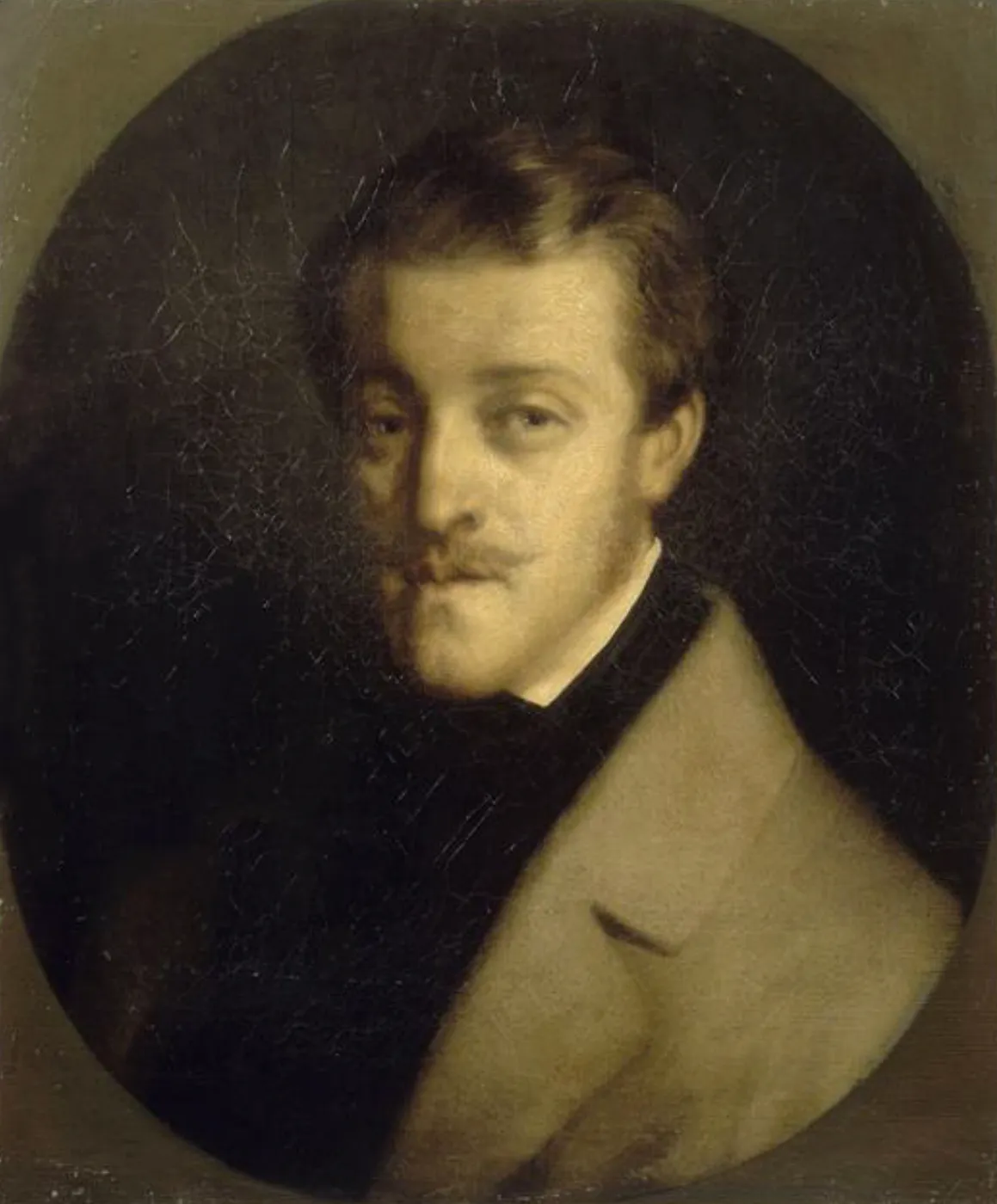Portrait du docteur Gachet (1851) by Ambroise Detrez — original painting reproduced as a hand-painted oil on canvas