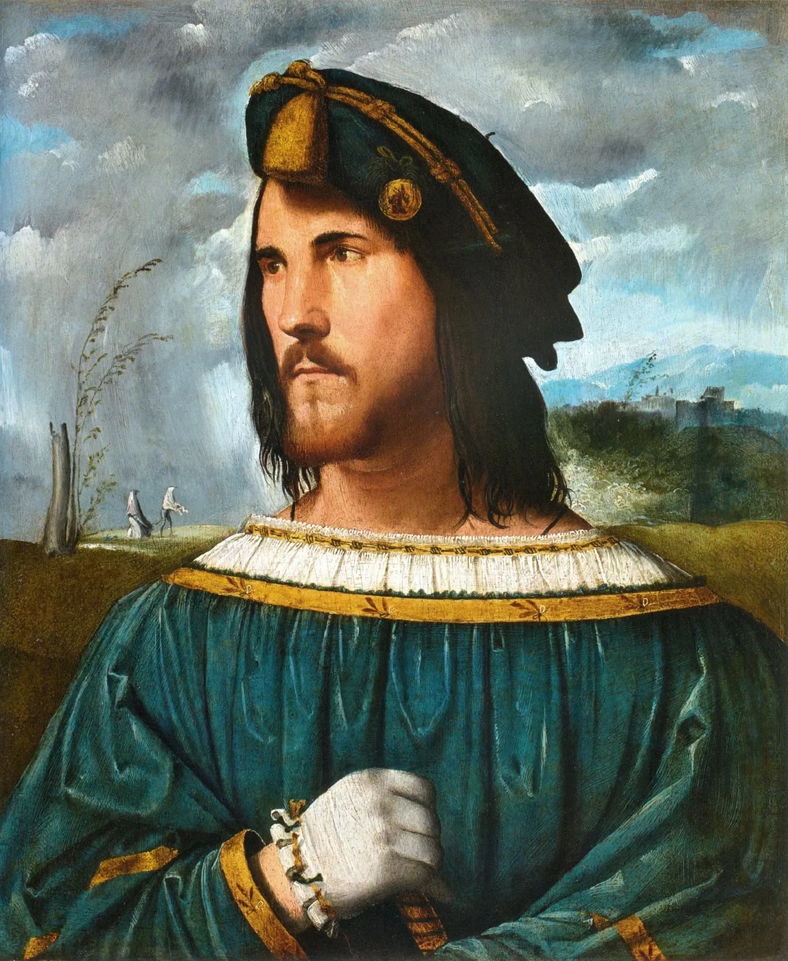 Portrait of a Gentleman (1513) by Altobello Melone — original painting reproduced as a hand-painted oil on canvas