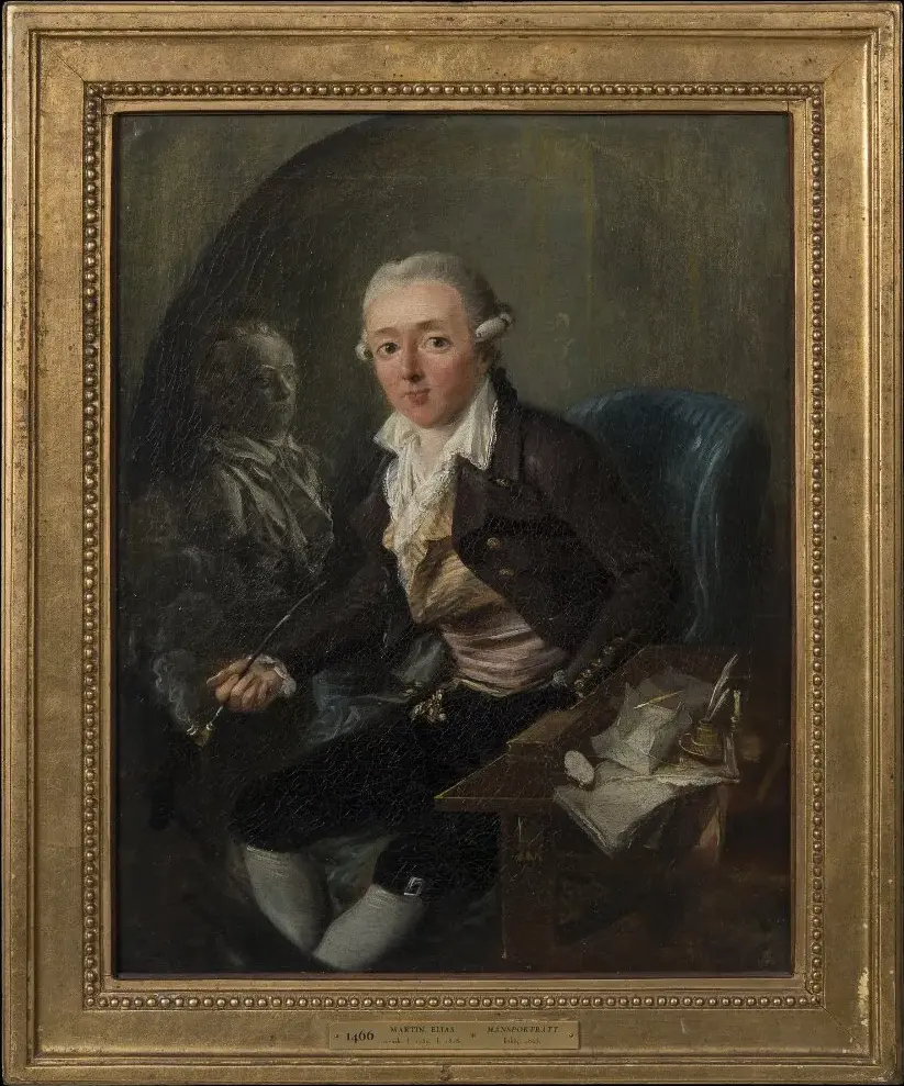 Portrait of a Gentleman by Elias Martin — original painting reproduced as a hand-painted oil on canvas