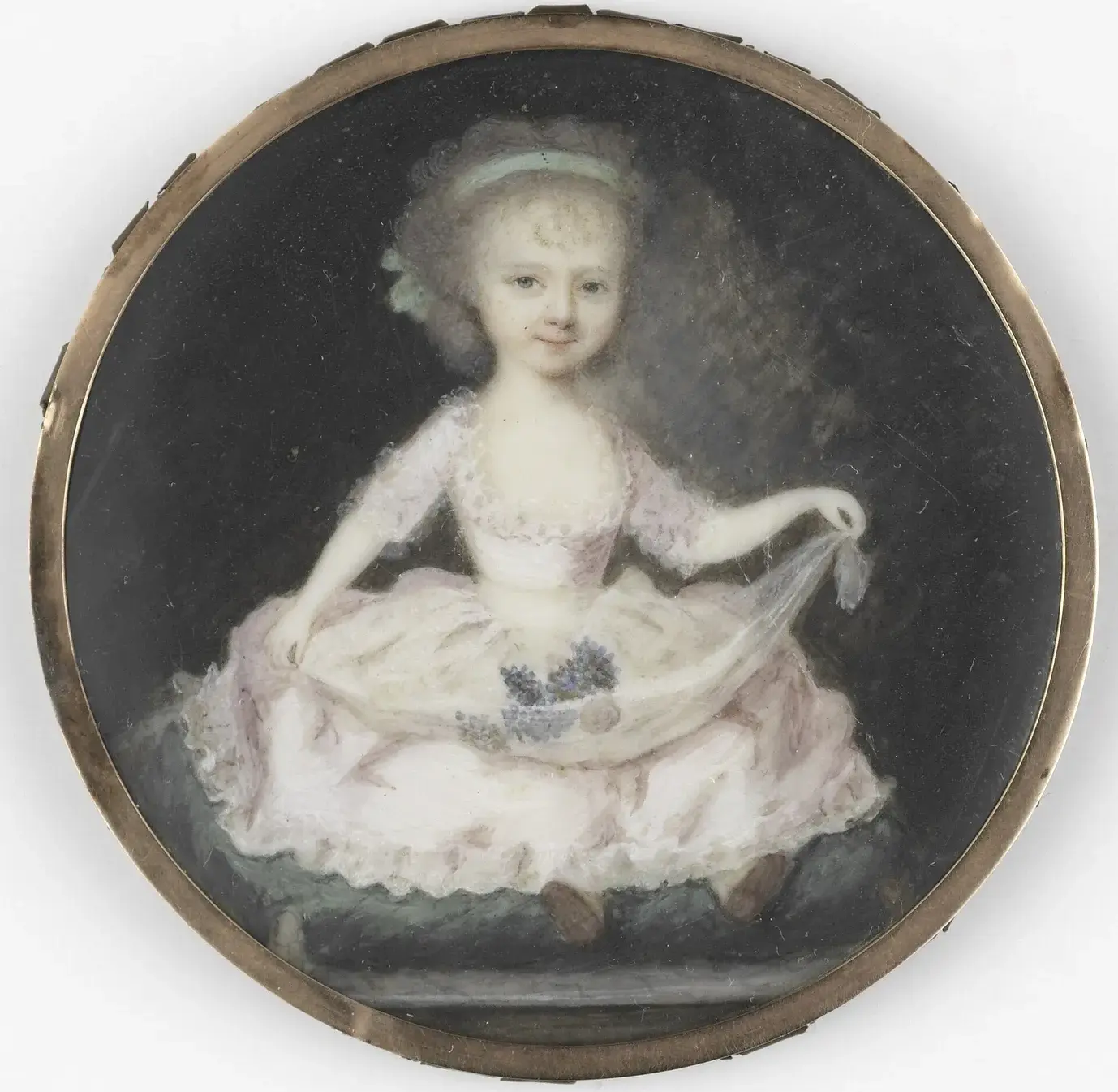 Portrait of a girl (1787) by Anthonie Joseph Helant — original painting reproduced as a hand-painted oil on canvas