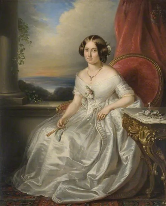 Portrait of a Lady (1846) by Adrianus Wulffaert — original painting reproduced as a hand-painted oil on canvas