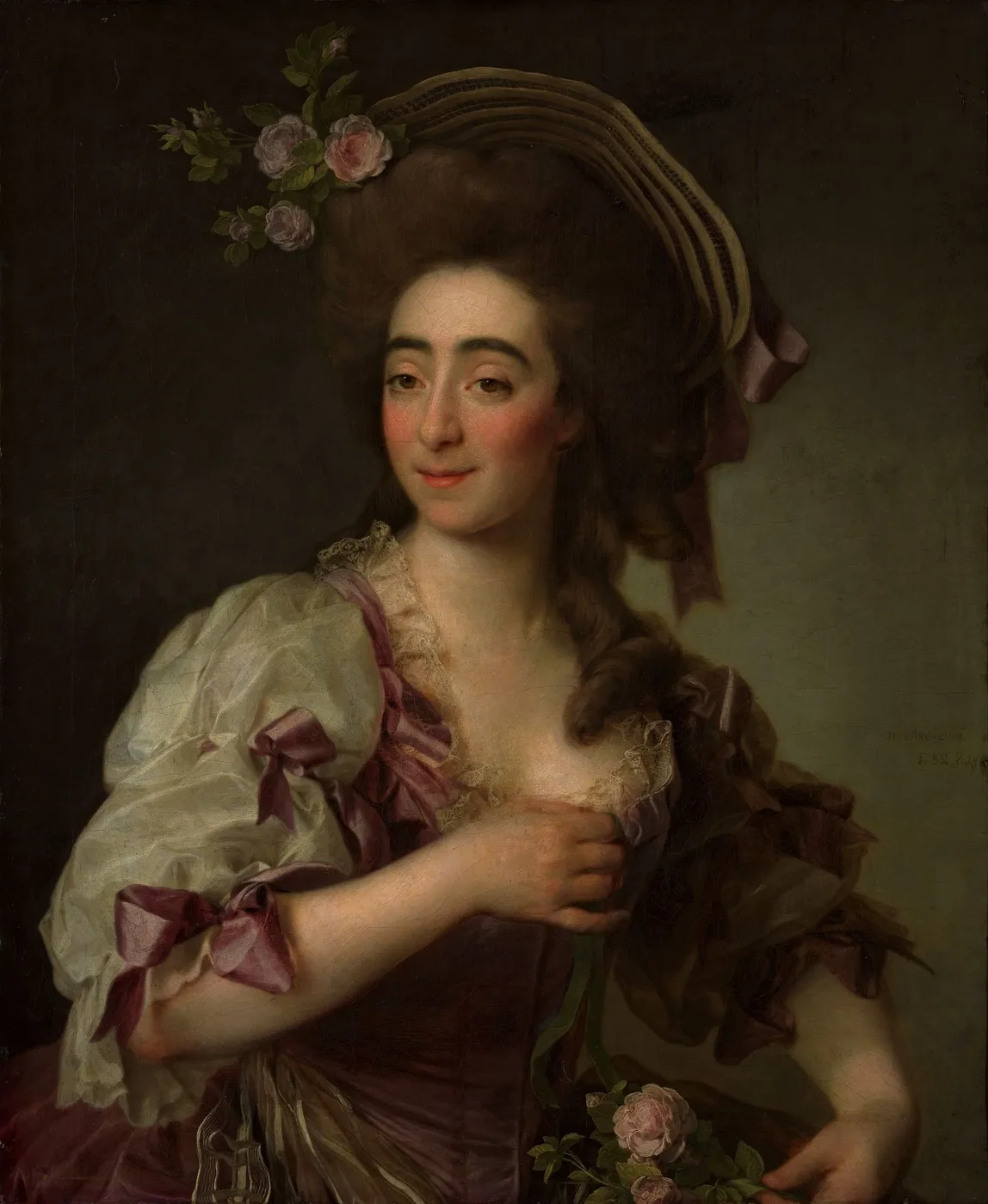 Portrait of a lady (1782) by Dmitry Levitzky — original painting reproduced as a hand-painted oil on canvas