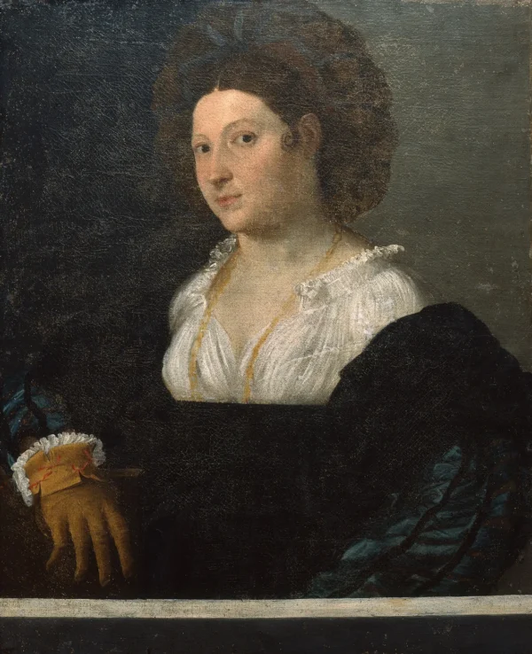 Portrait of a Lady in a Turban (1517) by Francesco Torbido — original painting reproduced as a hand-painted oil on canvas