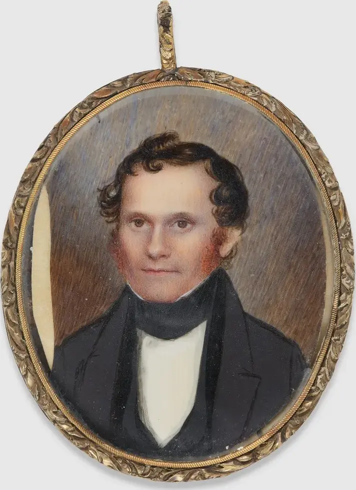 Portrait of a Man (1835) by Alvan Clark — original painting reproduced as a hand-painted oil on canvas