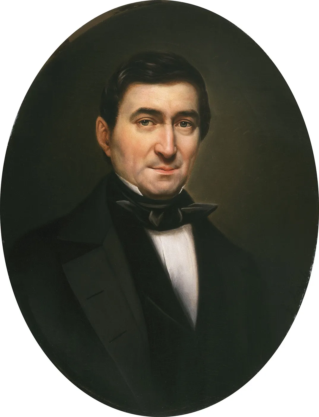 Portrait of a Man (1850) by Frans Anseele — original painting reproduced as a hand-painted oil on canvas