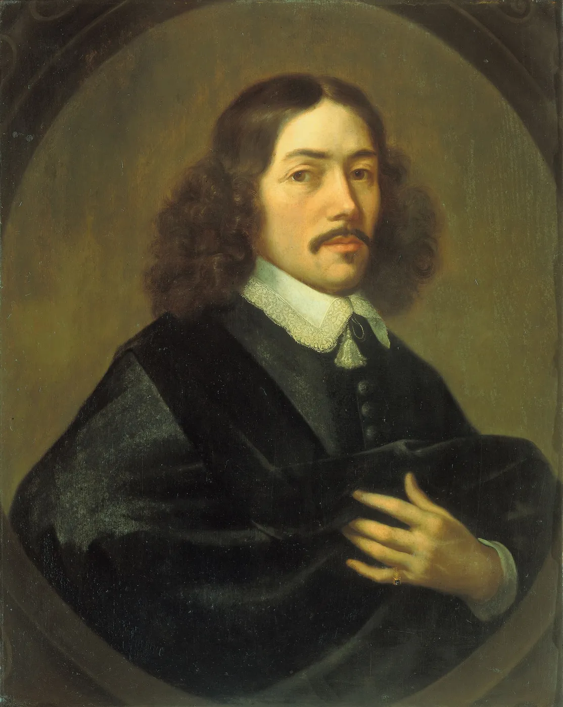 Portrait of a man, presumably Bartholomeus Vermuyden (1616/17-1650) (1650) by Dirck Craey — original painting reproduced as a hand-painted oil on canvas