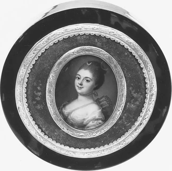 Portrait of a Woman as Diana (1760) by Armand Vincent de Montpetit — original painting reproduced as a hand-painted oil on canvas