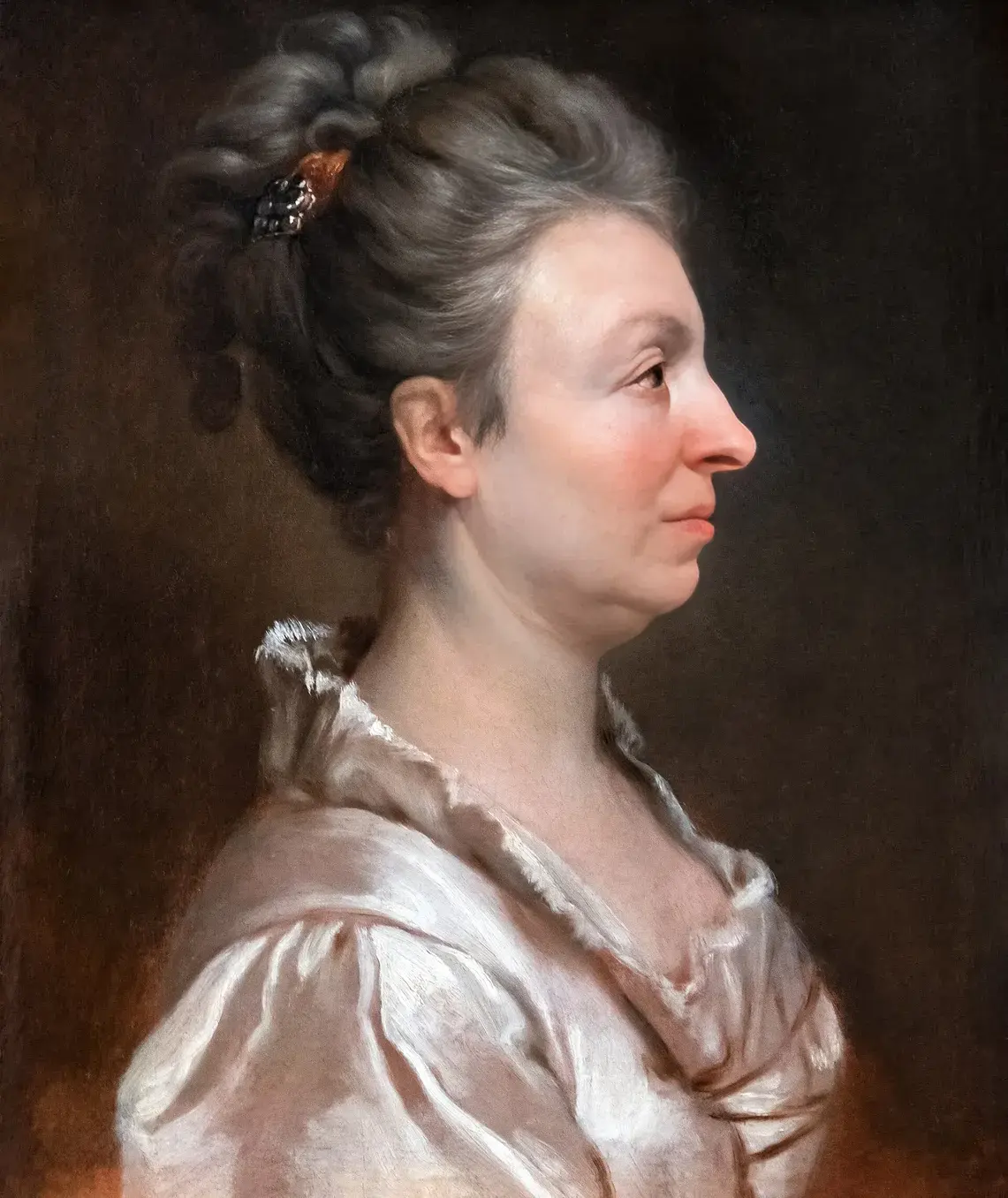 Portrait of a woman (1752) by Donat Nonnotte — original painting reproduced as a hand-painted oil on canvas