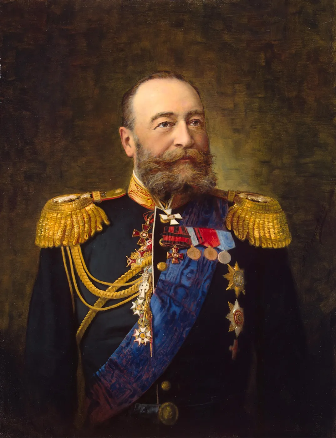 Portrait of Admiral E. I. Alexeyev (1904) by Alexander Fedorovich Pershakov — original painting reproduced as a hand-painted oil on canvas