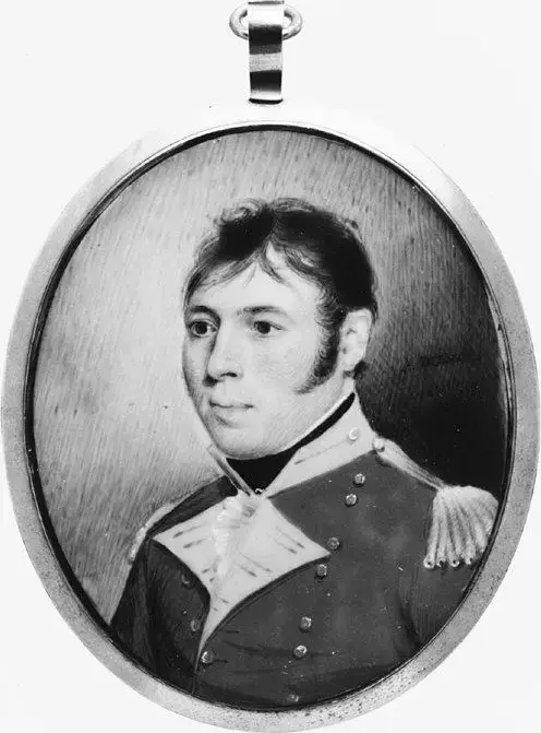 Portrait of an Officer (1810) by Andrew Dunn — original painting reproduced as a hand-painted oil on canvas