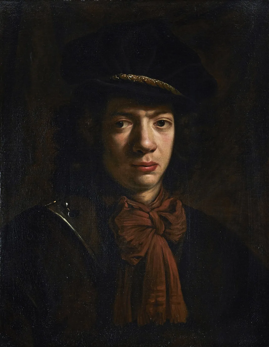 Portrait of an unknown man (1704) by Daniel de Koninck — original painting reproduced as a hand-painted oil on canvas