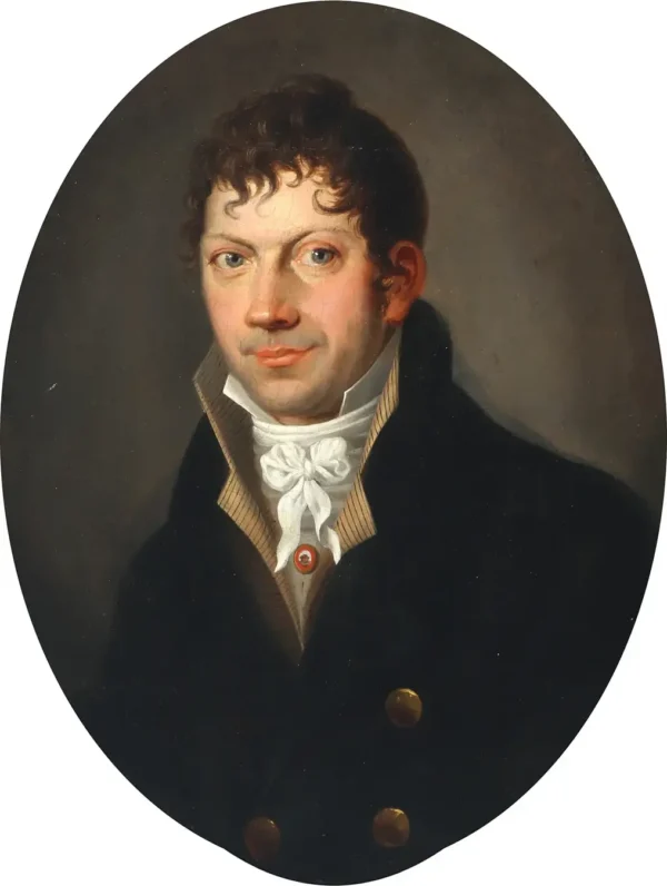 Portrait of Andreas Dobert Kalleberg. (1808) by Christian Gottlieb Kratzenstein-Stub — original painting reproduced as a hand-painted oil on canvas