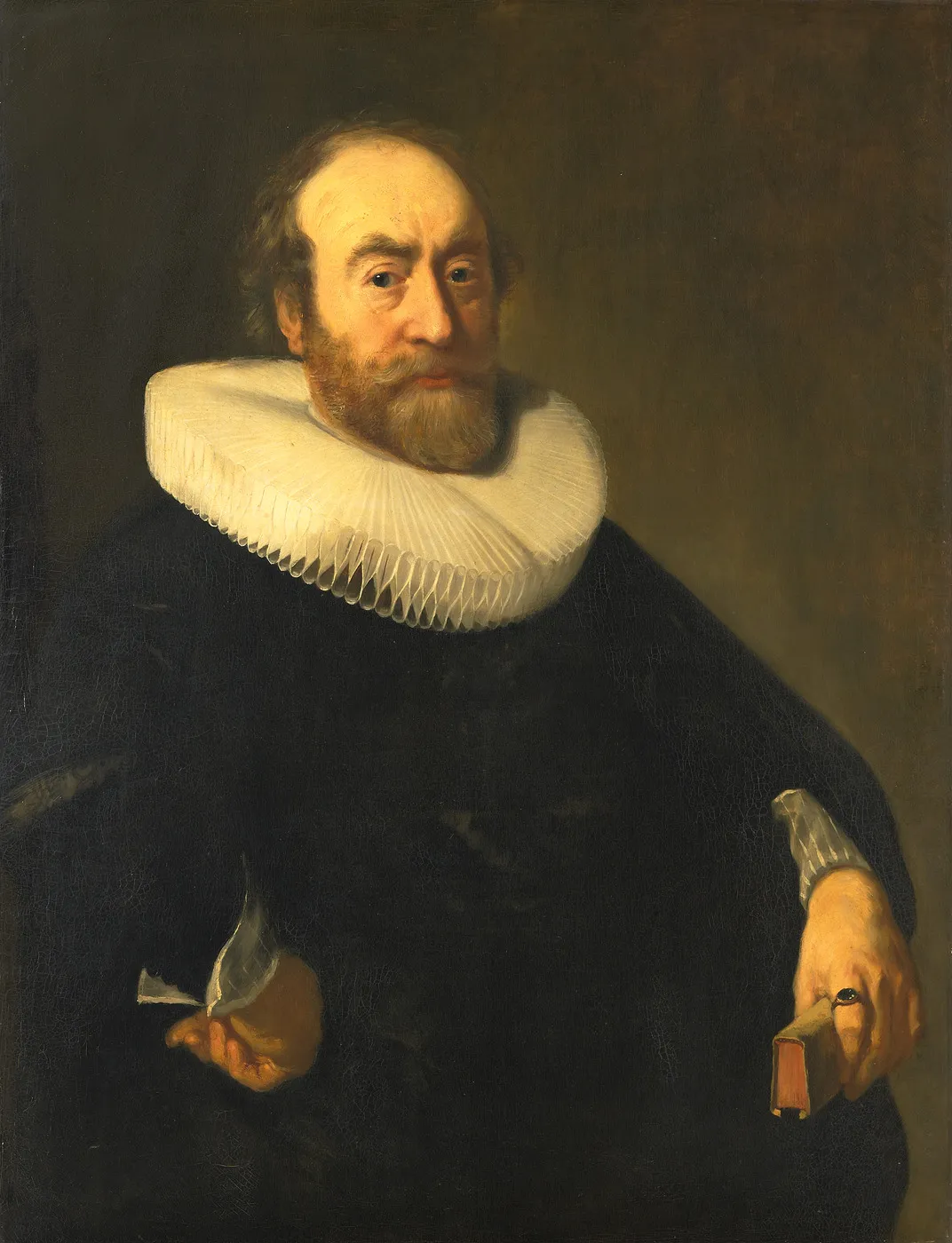 Portrait of Andries Bicker (1586-1652), mayor of Amsterdam (1864) by Anthony de Vries — original painting reproduced as a hand-painted oil on canvas