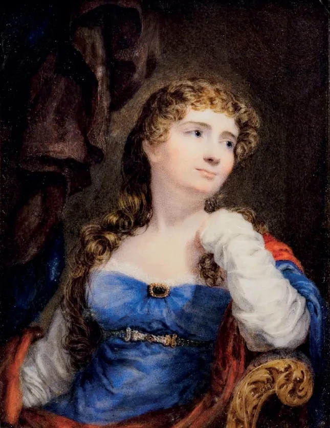 Portrait of Annabella Byron (nee Anne Isabella Milbanke) (1792-1860) (1812) by Charles Hayter — original painting reproduced as a hand-painted oil on canvas