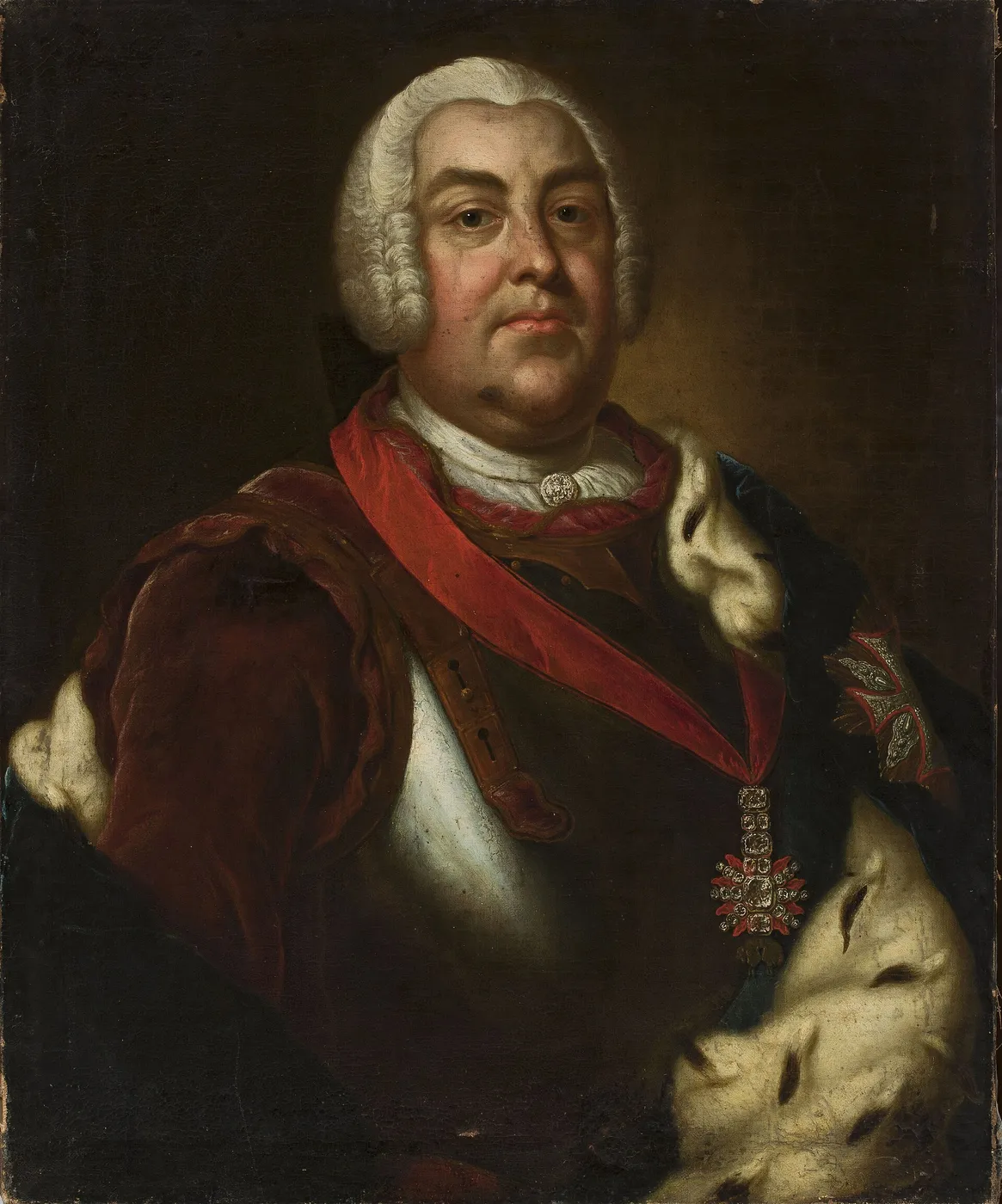 Portrait of Augustus III the Saxon, King of Poland — Christian Benjamin Müller