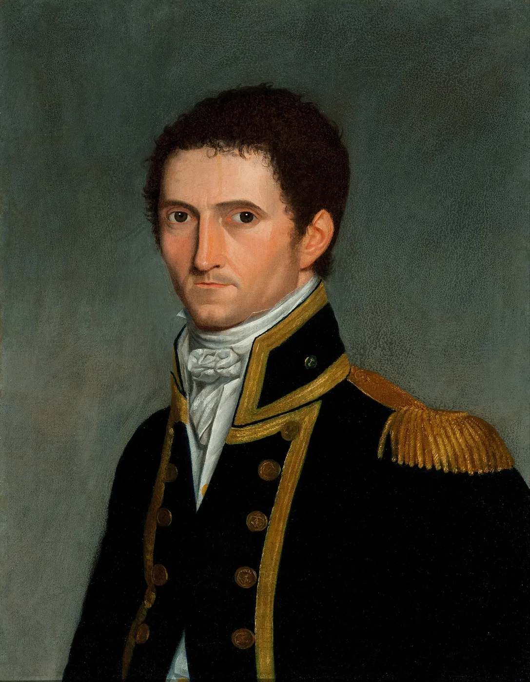 Portrait of Captain Matthew Flinders, RN, 1774-1814 (1806) by Antoine Toussaint de Chazal — original painting reproduced as a hand-painted oil on canvas