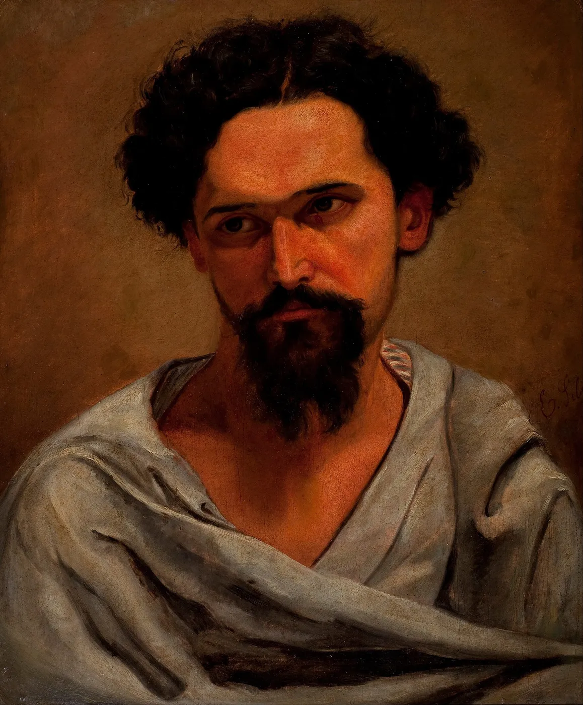 Portrait of Castagneto (1885) by Estêvão Silva — original painting reproduced as a hand-painted oil on canvas