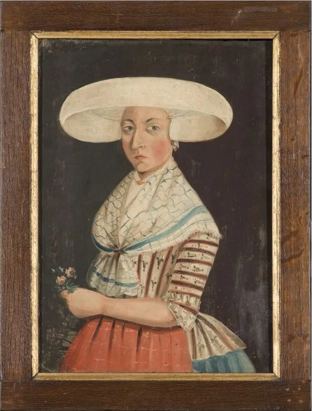 Portrait of Catrine Sterringa (1762- ) (1789) by Frans Willems Swart — original painting reproduced as a hand-painted oil on canvas