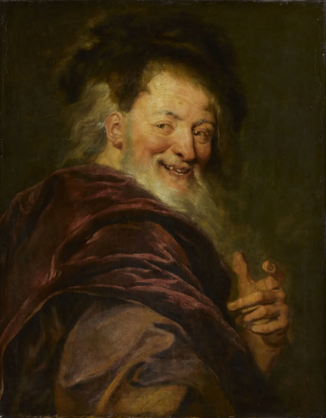 Portrait of Democritus (1692) by Antoine Coypel — original painting reproduced as a hand-painted oil on canvas