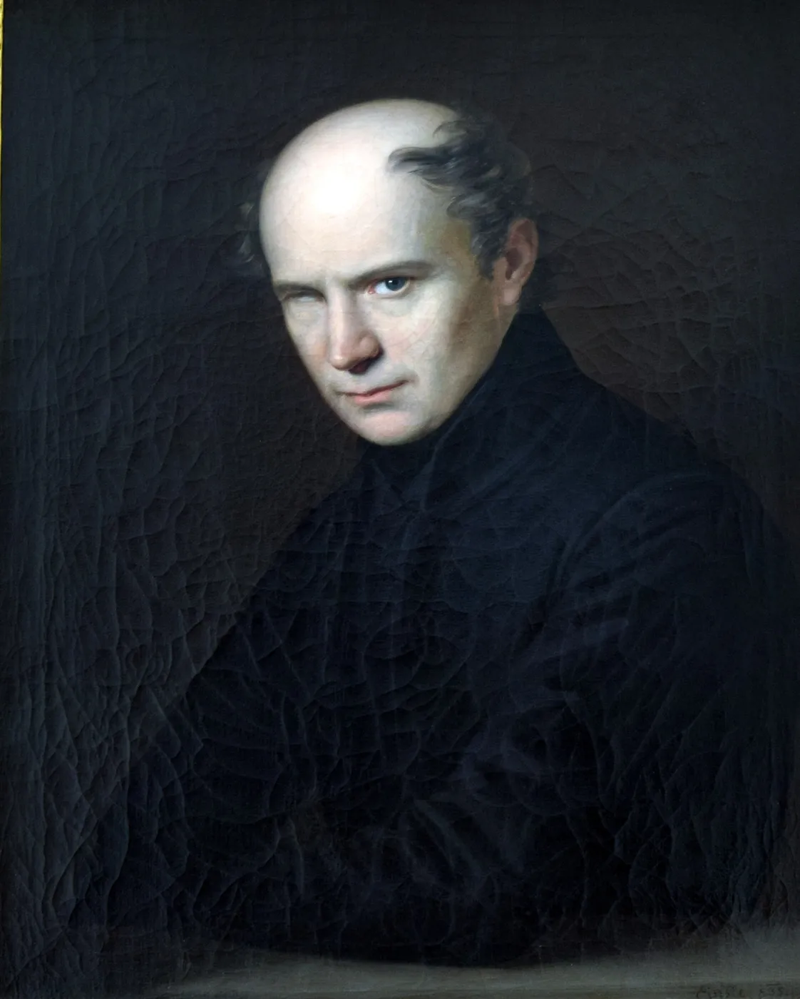 Portrait of Ferenc Kölcsey (1835) by Anton Einsle — original painting reproduced as a hand-painted oil on canvas