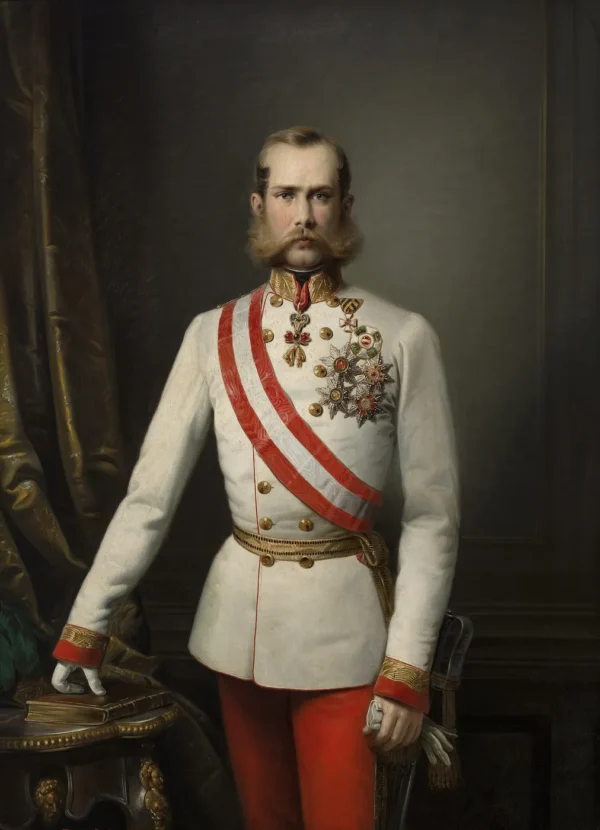 Portrait of Franz Joseph I (1862) by Franz Russ the Elder — original painting reproduced as a hand-painted oil on canvas