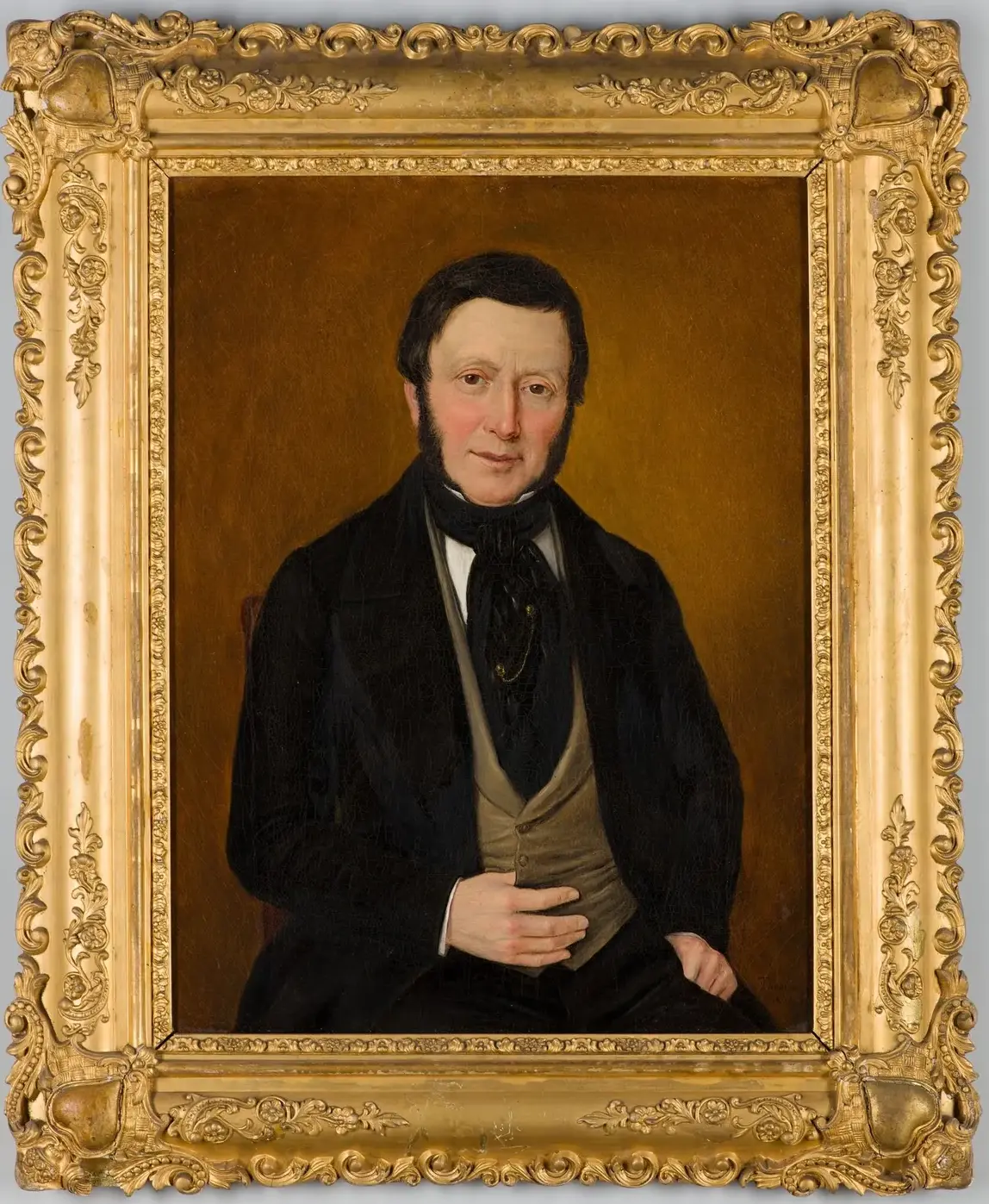 Portrait of Frederik Karel Theodoor van Isendoorn a Blois (1784-1865) (1847) by F. Thomas — original painting reproduced as a hand-painted oil on canvas