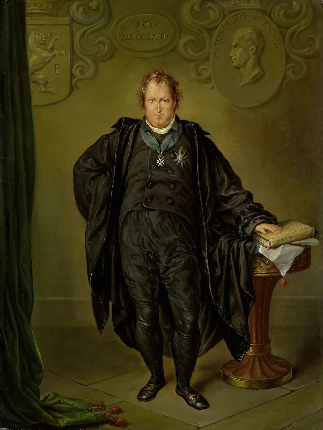Portrait of Johan Melchior Kemper, Lawyer and Statesman (1815) by David Pierre Giottino Humbert de Superville — original painting reproduced as a hand-painted oil on canvas