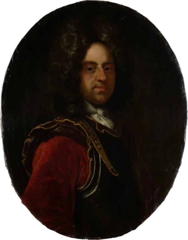 Portrait of Johann Hieronymus von Holzhausen by David Leclerc — original painting reproduced as a hand-painted oil on canvas