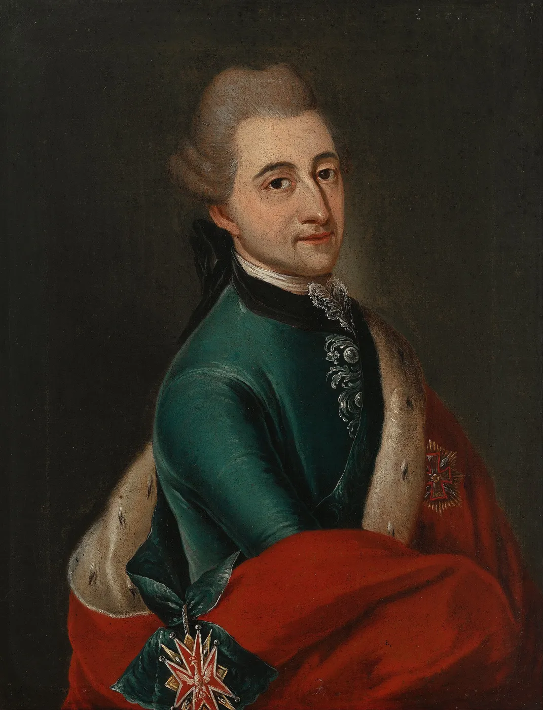Portrait of King Stanislas Augustus (1776) by Franz Ignaz Molitor — original painting reproduced as a hand-painted oil on canvas
