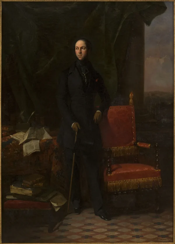 Portrait of  Louis-Antoine Garnier-Pagès (1840) by Aimée Brune-Pagès — original painting reproduced as a hand-painted oil on canvas