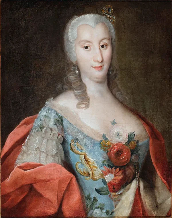 Portrait of Ludwika Honorata Lubomirska née Pociej (d. 1786), wife of the Kiev voivode (1750) by Augustyn Mirys — original painting reproduced as a hand-painted oil on canvas