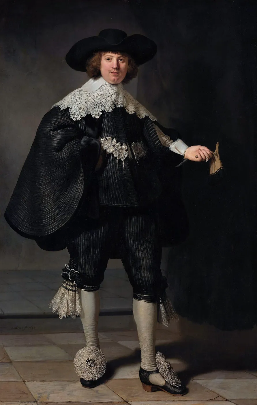 Portrait of Maerten Soolmans (1634) by Rembrandt — original painting reproduced as a hand-painted oil on canvas
